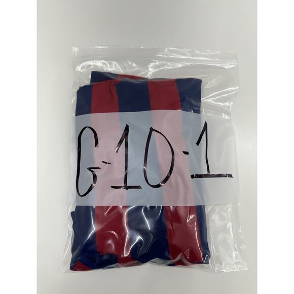 Puma Mens Polo Shirt Size XL Blue Red Striped Short Sleeve Collared - Picture 14 of 14